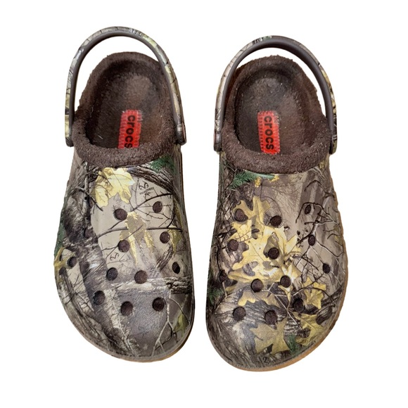 Crocs Lined camouflage slip on shoes women’s 9 men’s outdoor shoes size 7 - Picture 5 of 17
